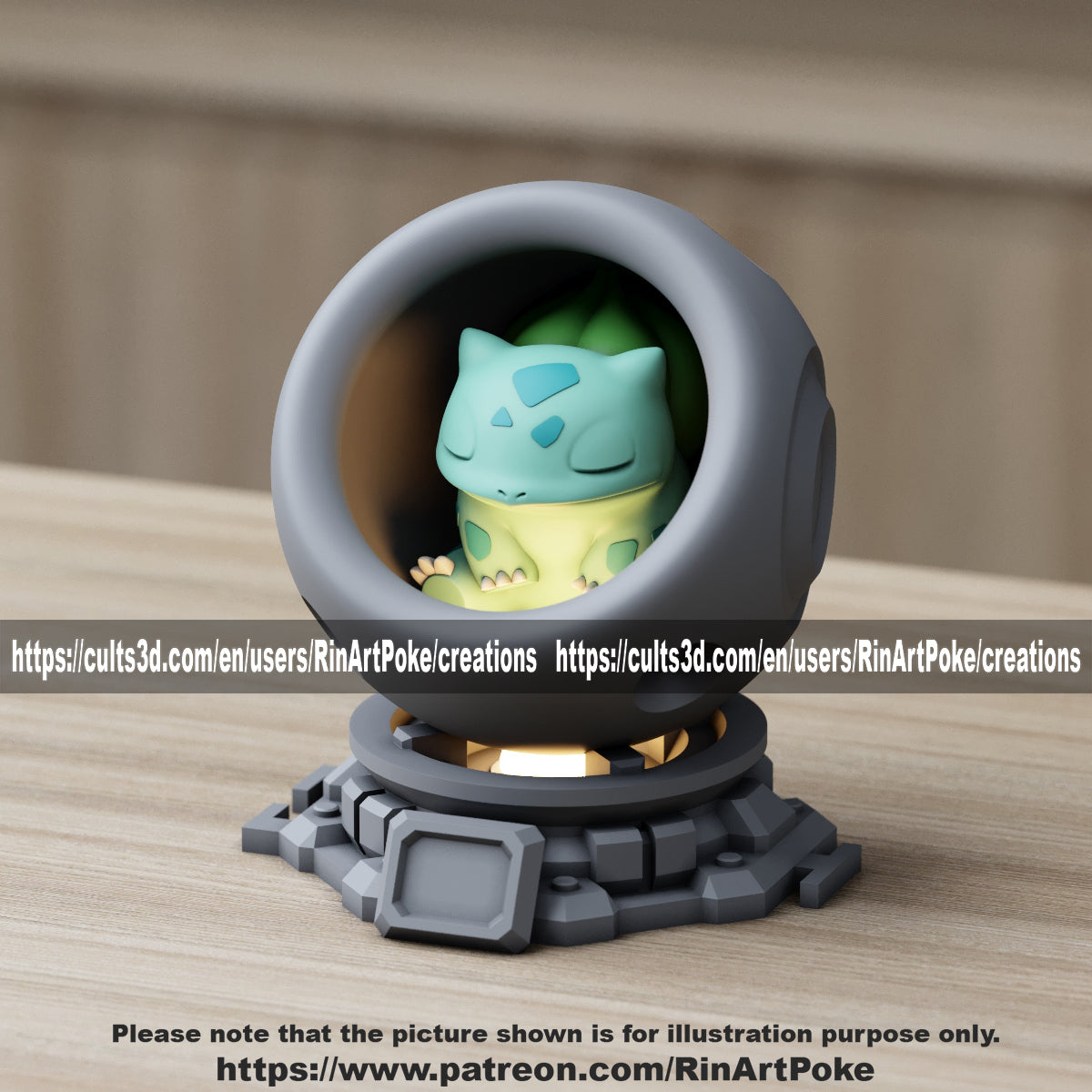 Choose Your Pokemon Healing pods with card stand made to order