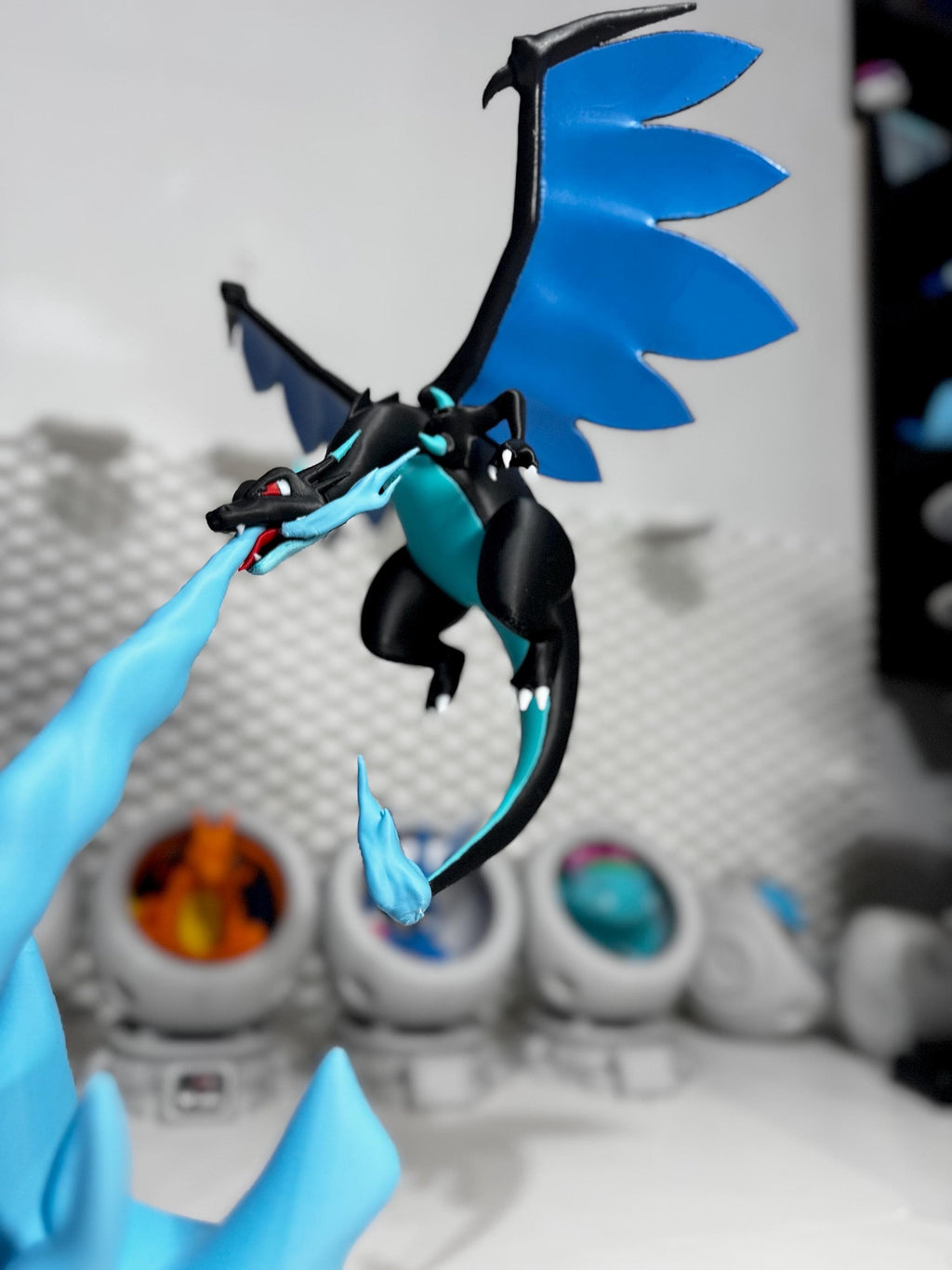 Mega Charizard X card stand for graded cards psa tag cgc