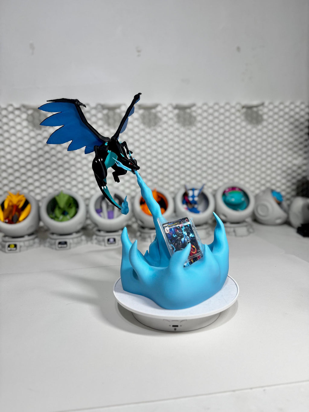 Mega Charizard X card stand for graded cards psa tag cgc