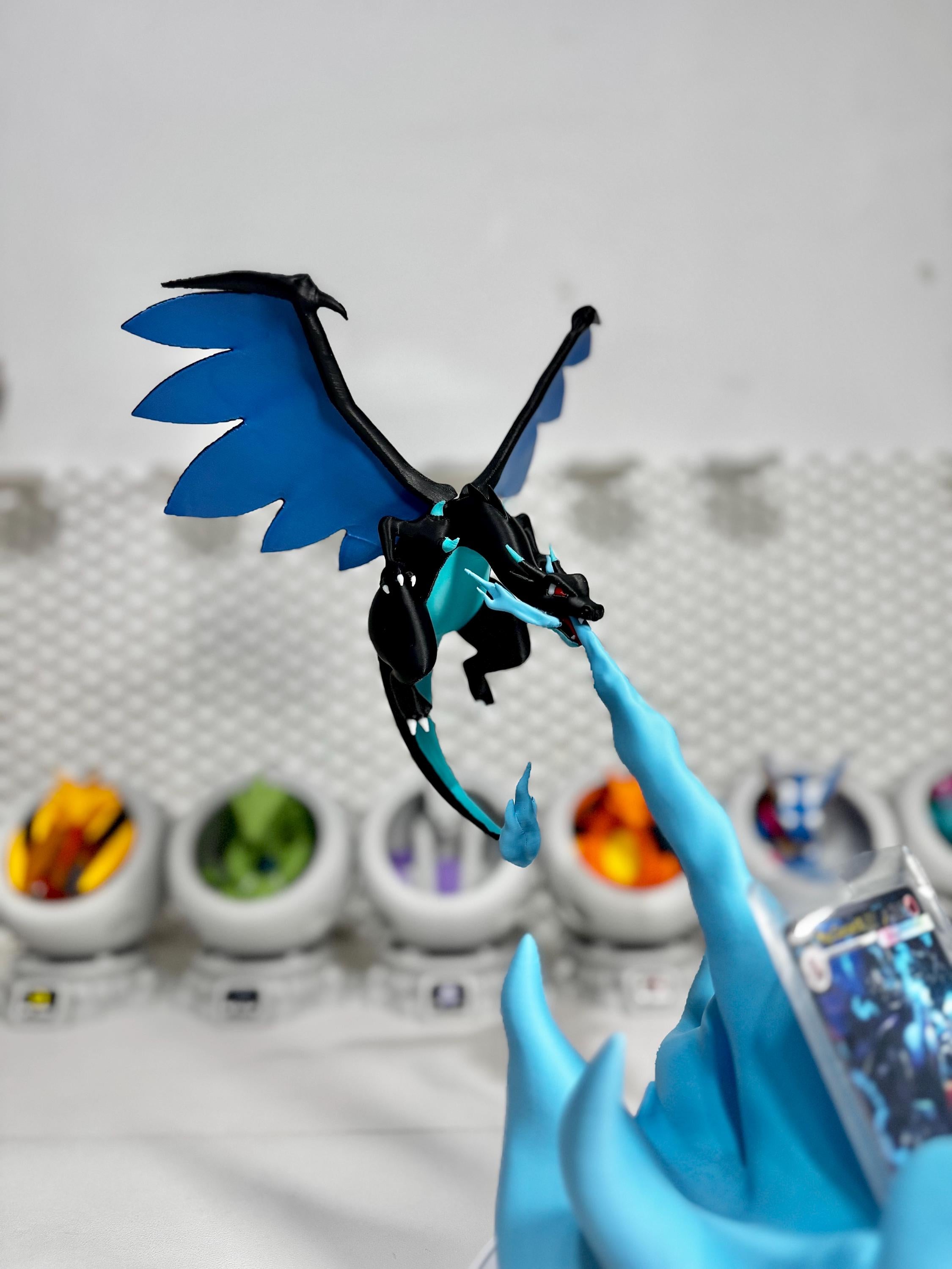 Mega Charizard X card stand for graded cards psa tag cgc