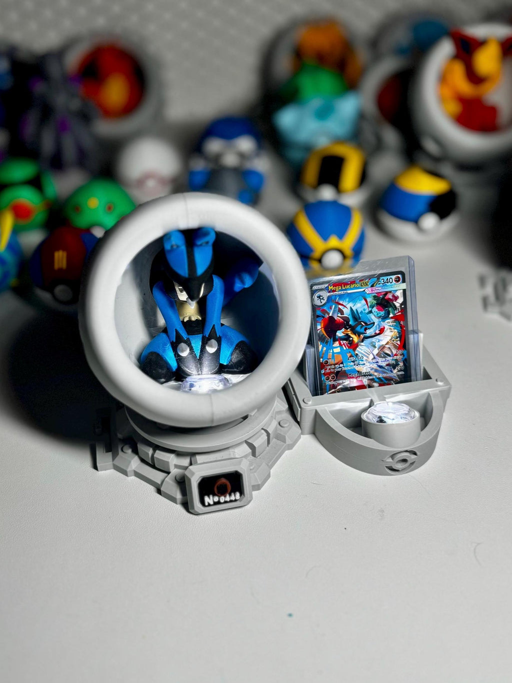 Lucario LED Healing Pod with Slab Display