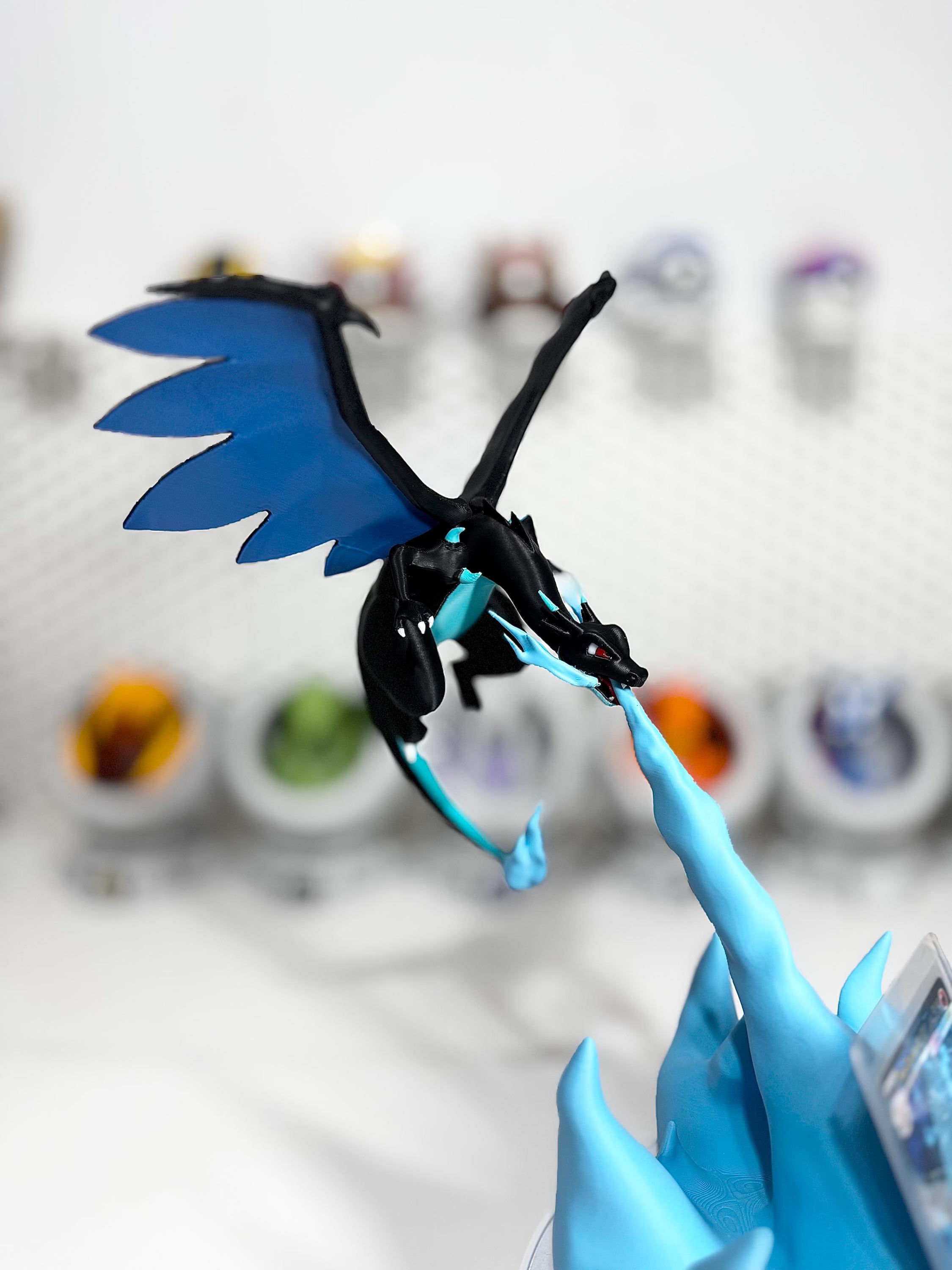 Mega Charizard X card stand for graded cards psa tag cgc