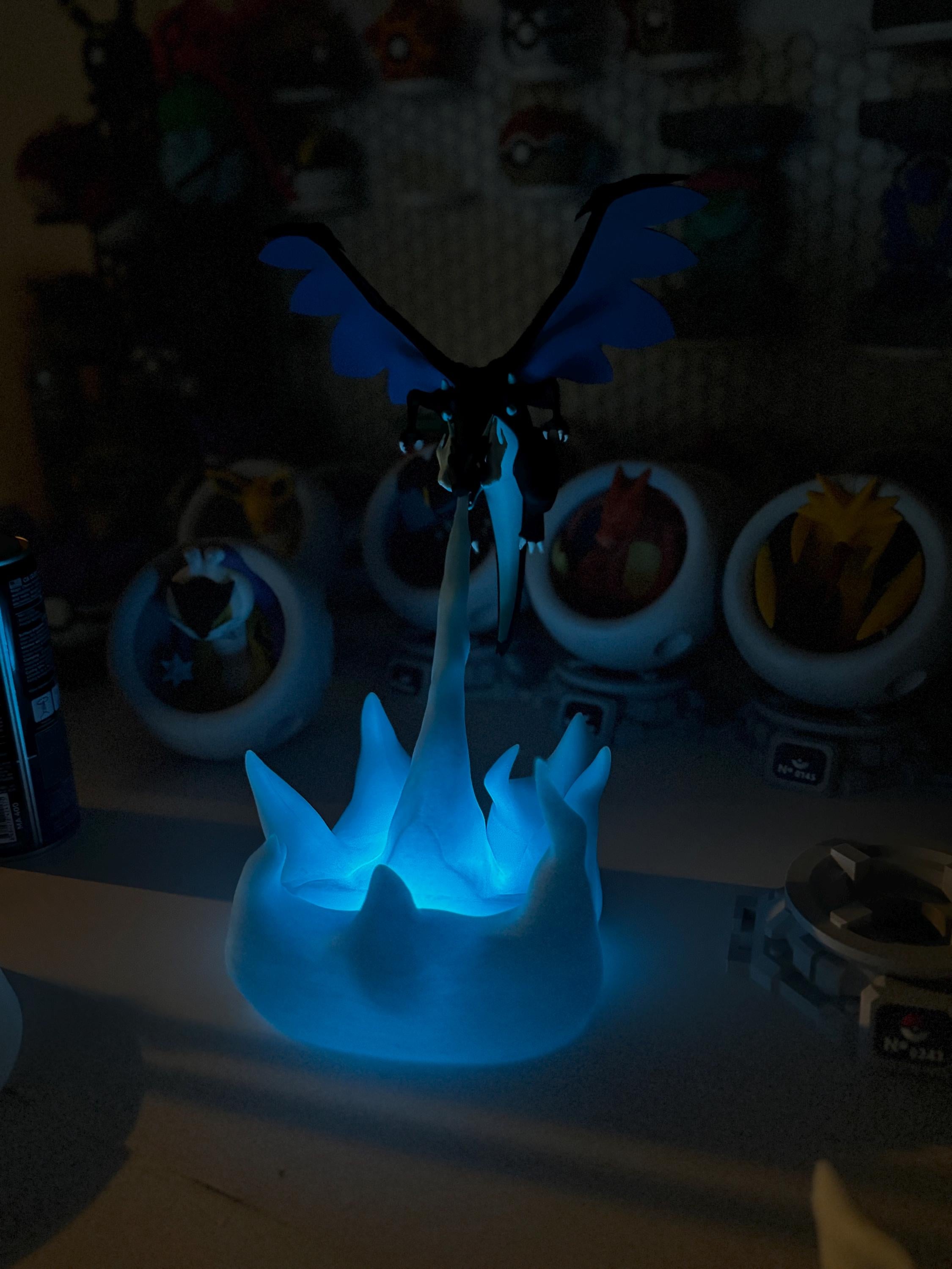 Mega Charizard X card stand for graded cards psa tag cgc