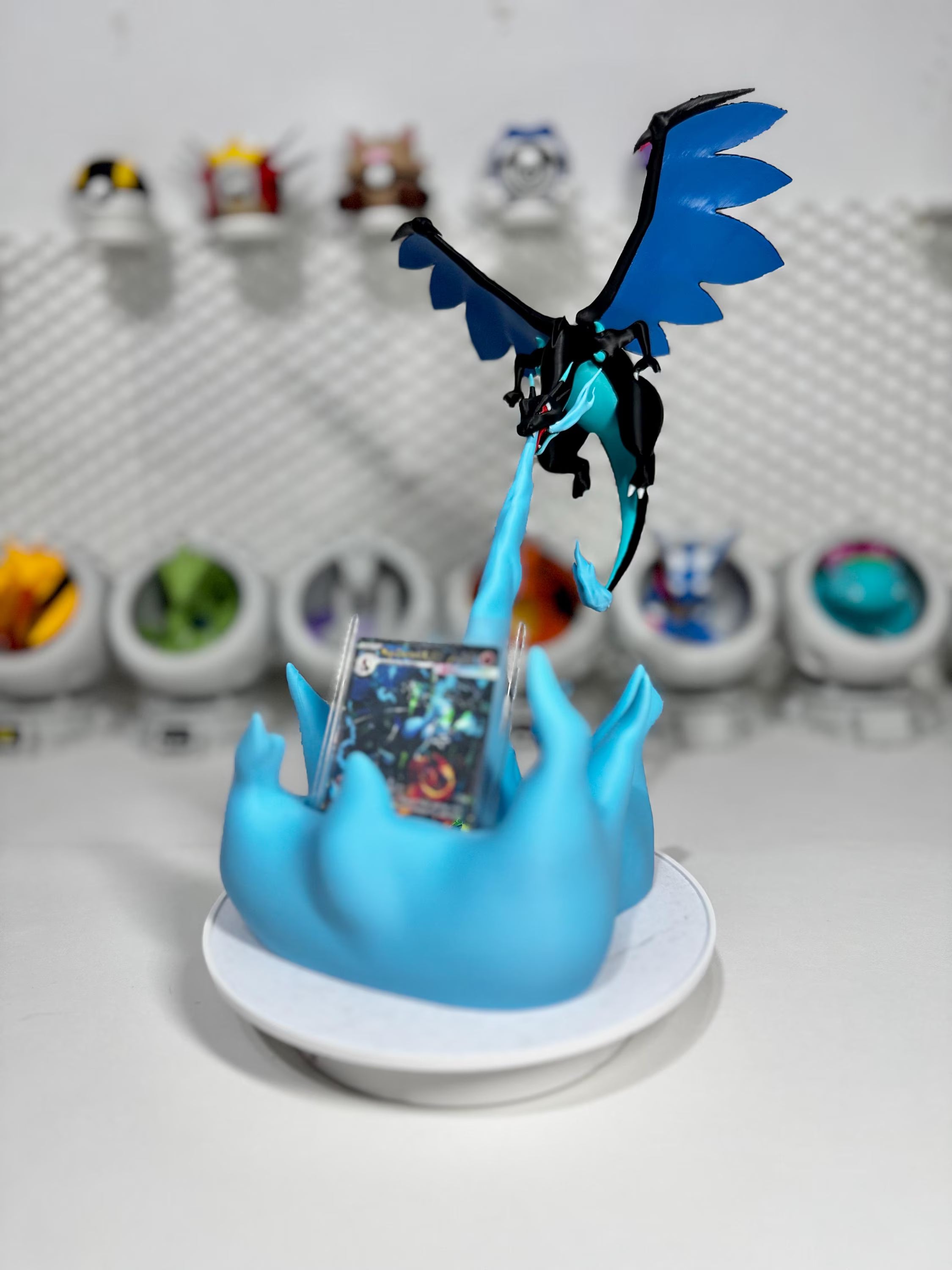 Mega Charizard X card stand for graded cards psa tag cgc