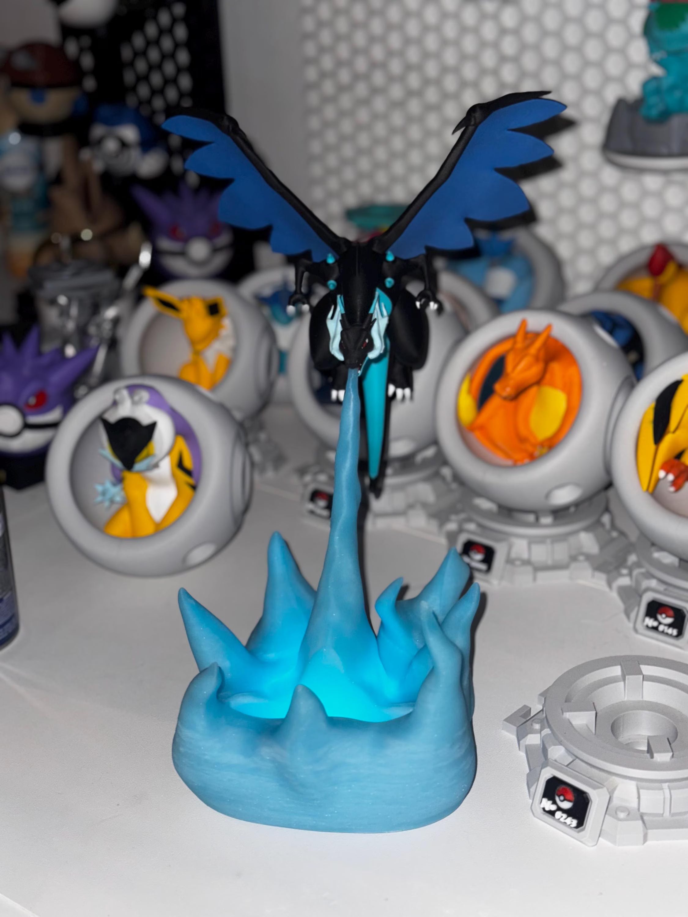 Mega Charizard X card stand for graded cards psa tag cgc